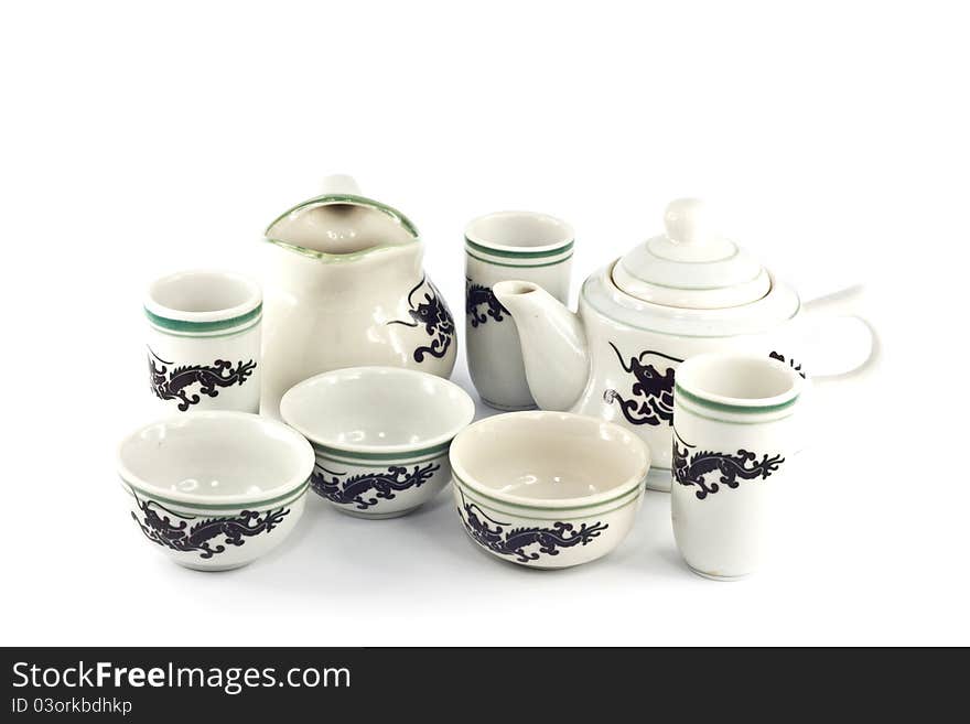 Chinese ceramic tea set