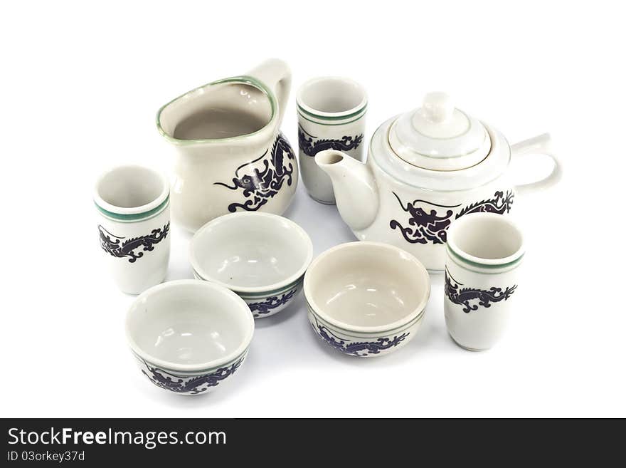 Chinese ceramic tea set