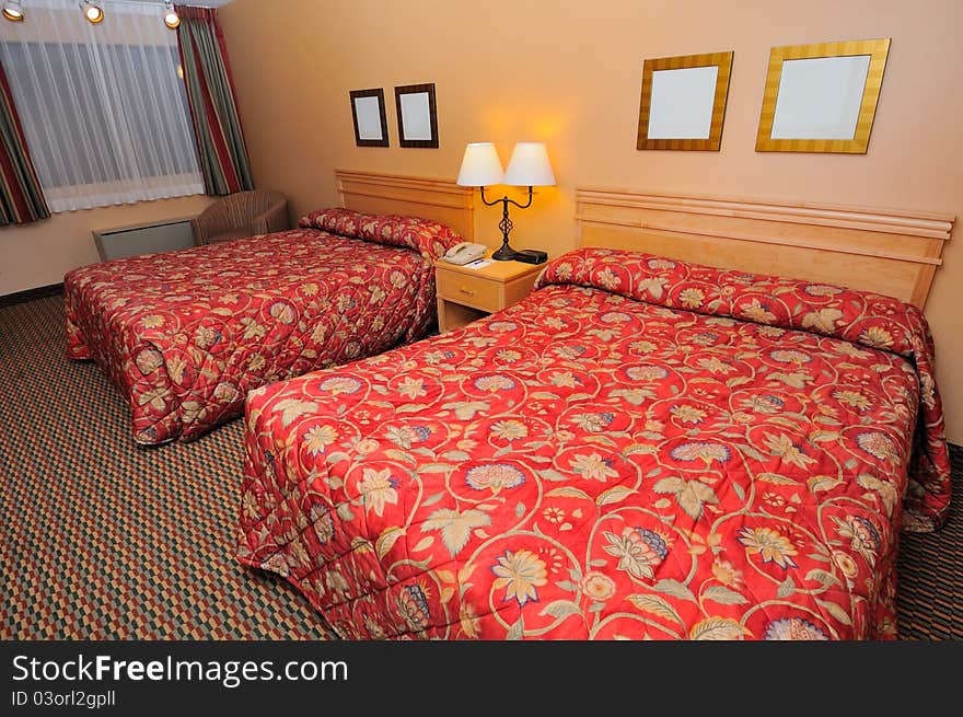 Large room with tidy beds