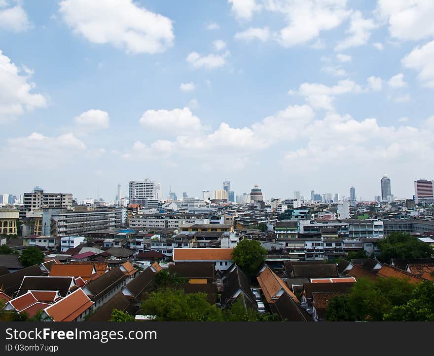 Bangkok city topview in Thailand