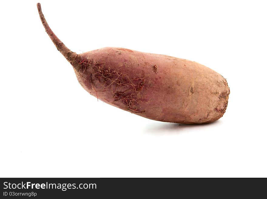 Beet on a white background