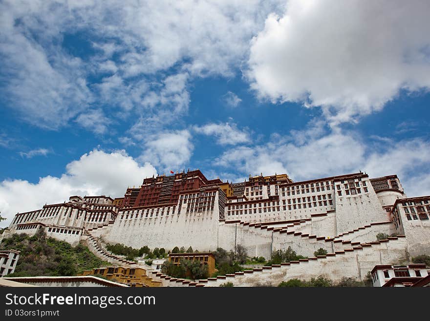 Potala palace and cloudscape