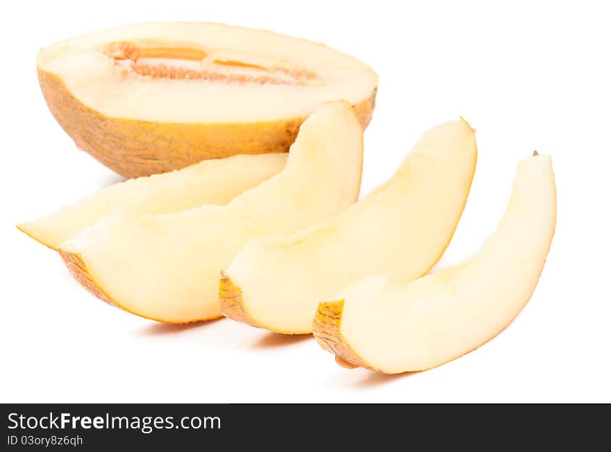 Melon on a white background