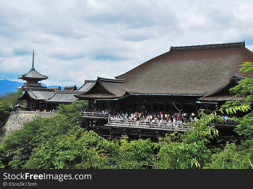 View of Kiyomizu Temple and pagoda