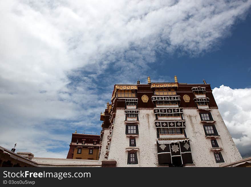 Potala palace and cloudscape