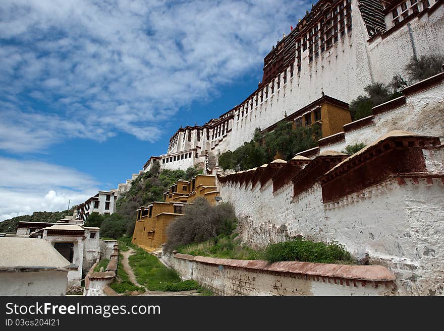 Potala palace and cloudscape