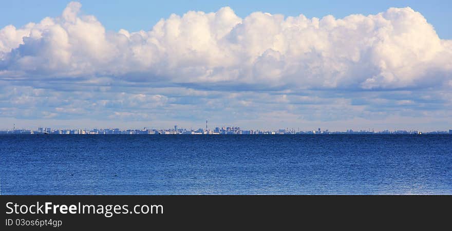 Big clouds over the Baltic sea