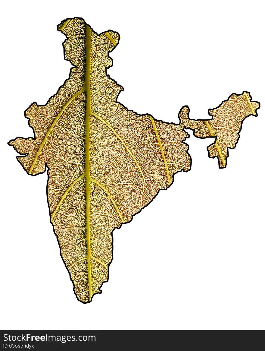 Green India with clipping mask