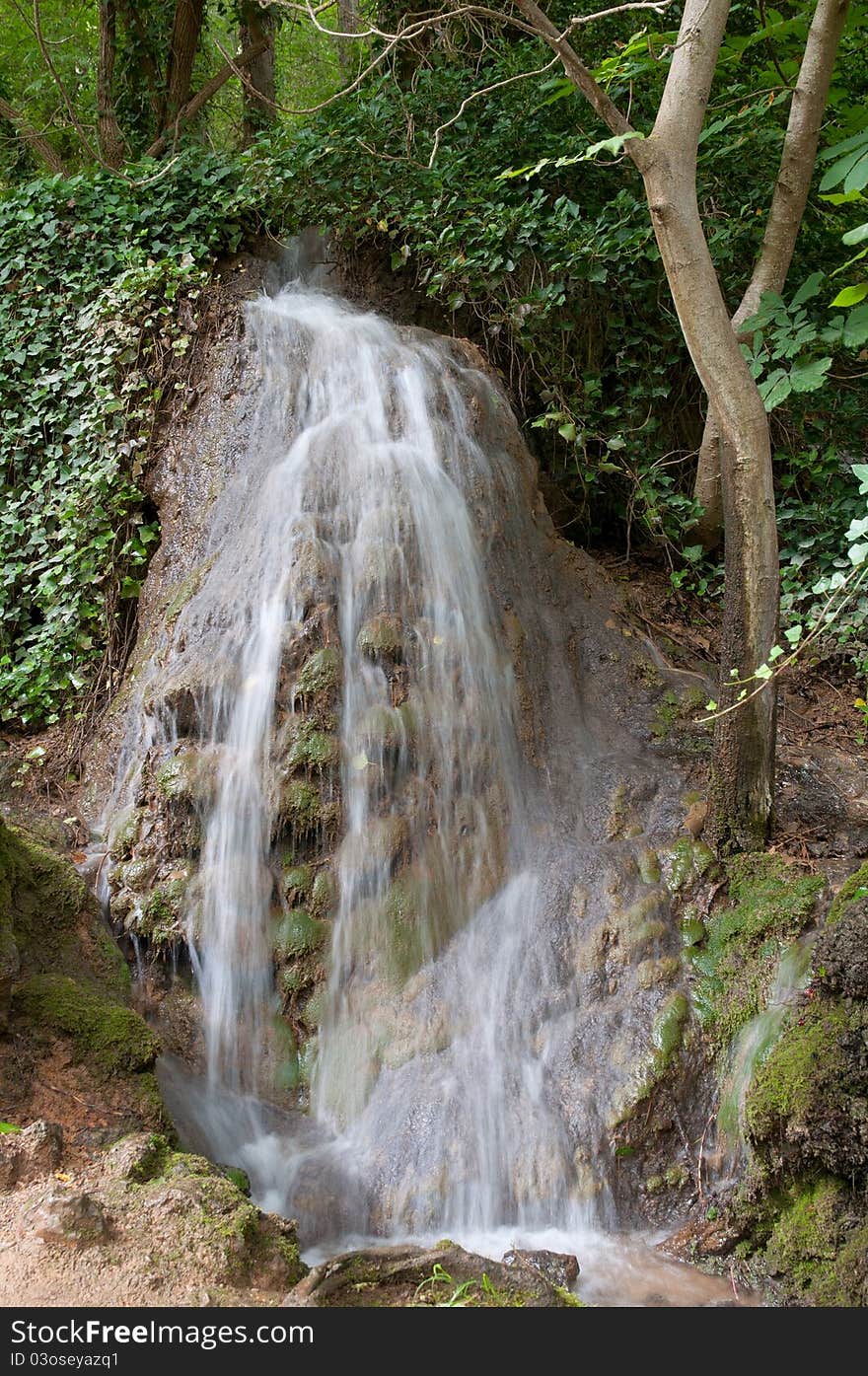 Waterfall At The Monasterio De Piedra