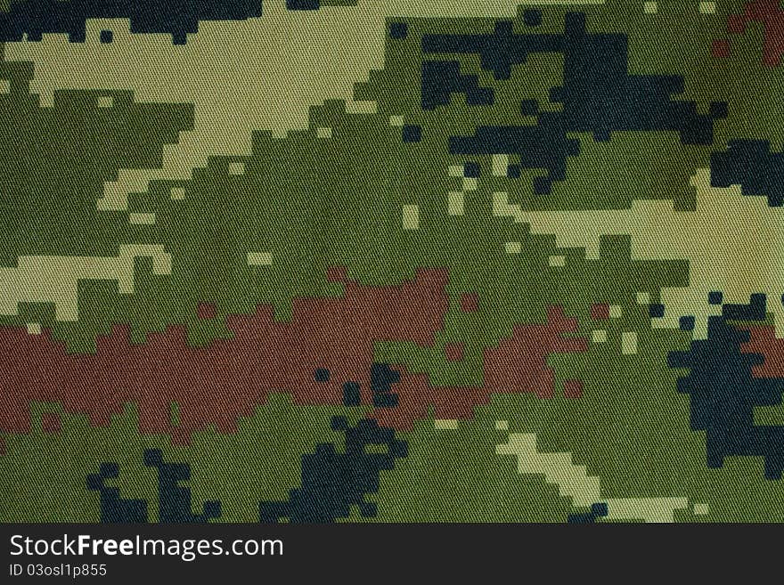 Large seamless image of cloth printed with military camouflage pattern. Large seamless image of cloth printed with military camouflage pattern