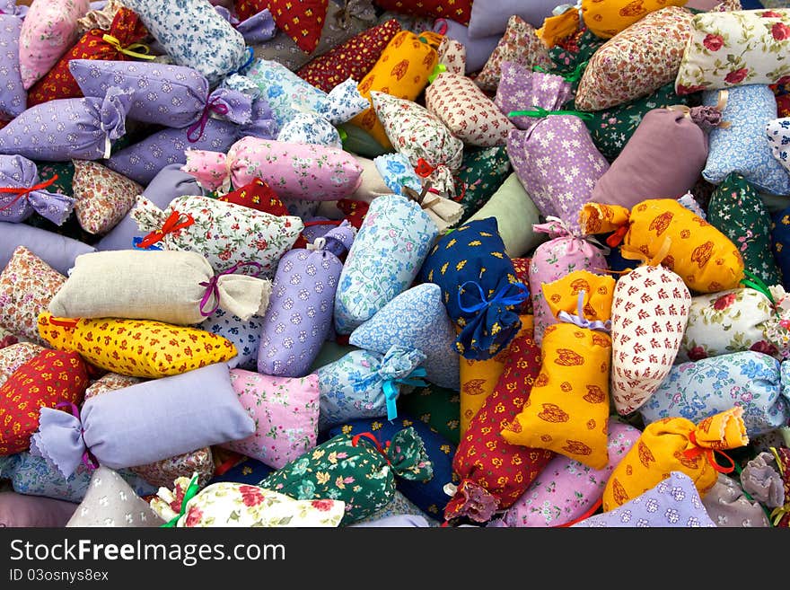 Lavender sachets on a Provence Market stall