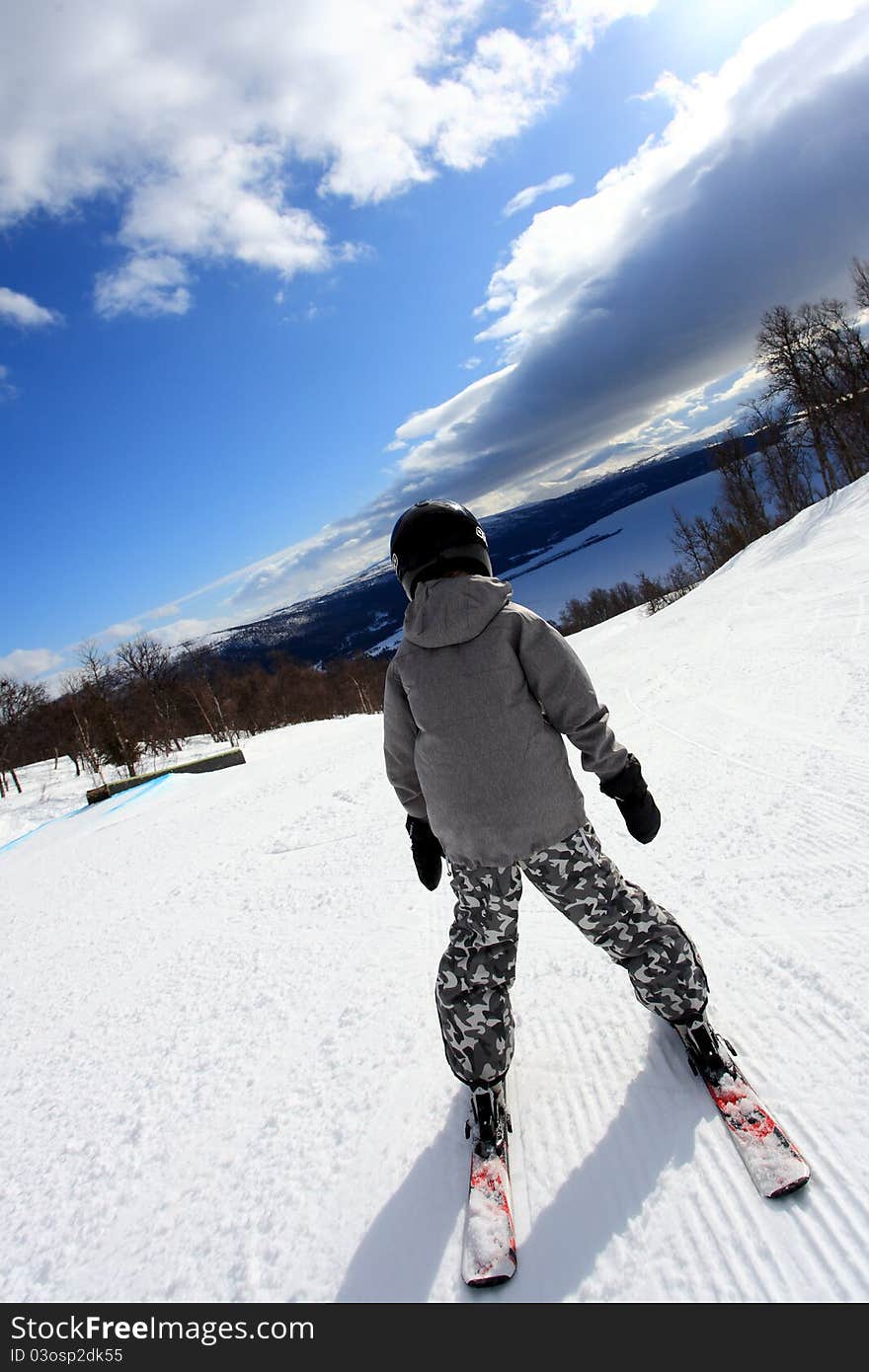 Young skier