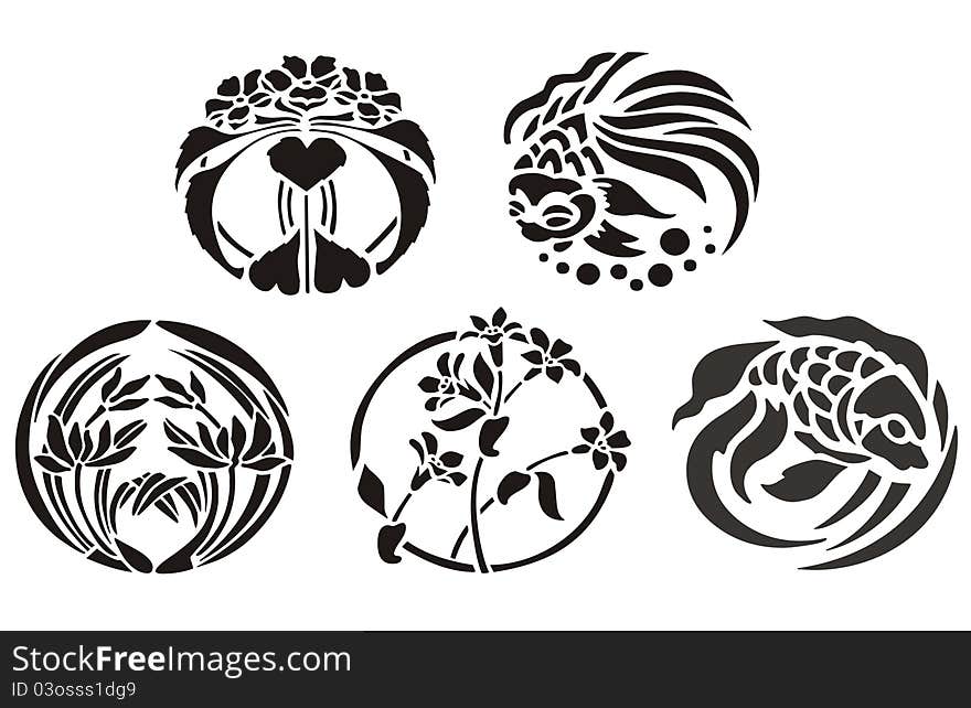 Ornamental abstract design element background