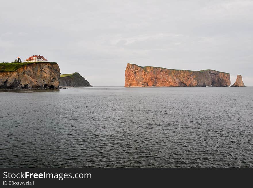 PercÃ© Rock At Sunset (Quebec)