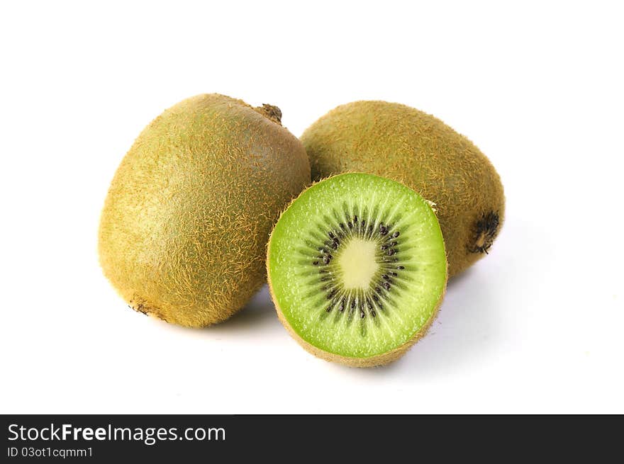 Kiwi fruit isolated on white background