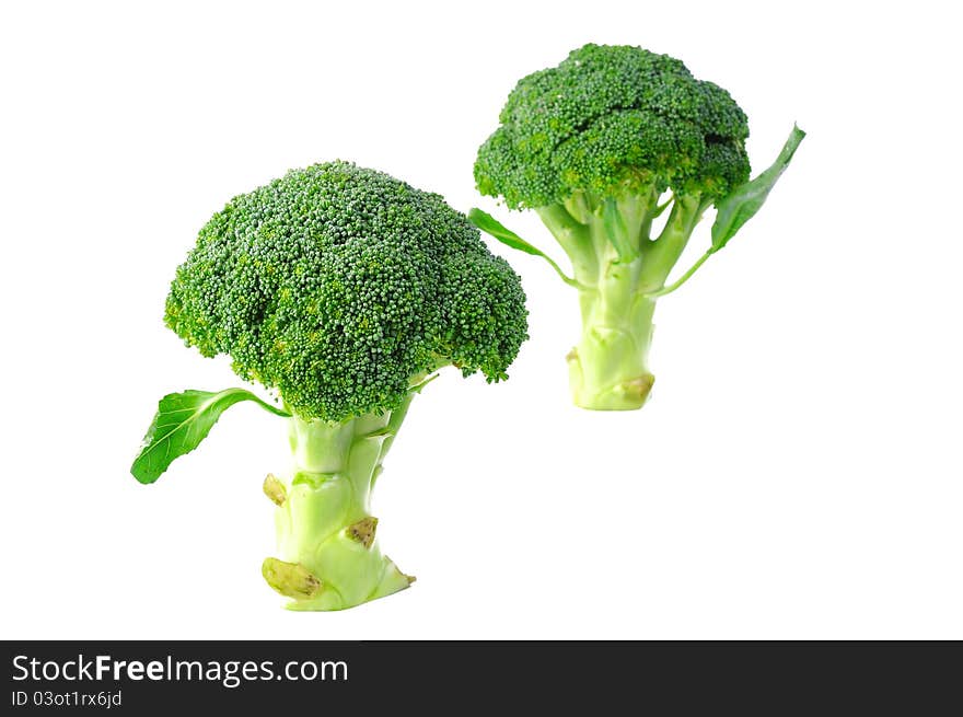 Fresh Broccoli Isolated On White Background