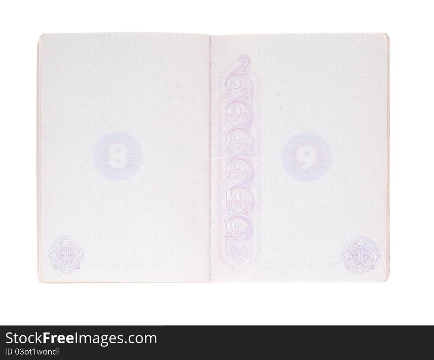 The Russian passport on a white background. The Russian passport on a white background