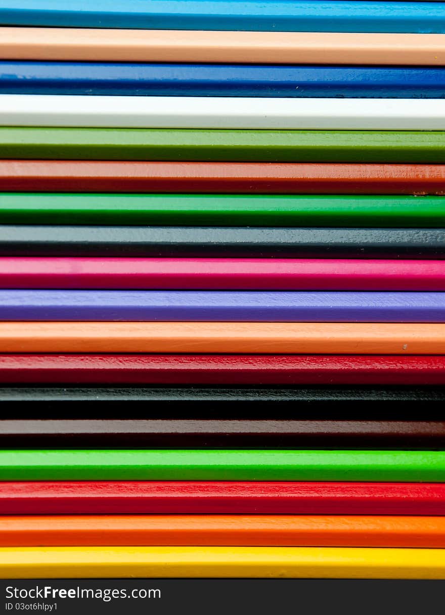 Stack of color pencil, education for kindergarten