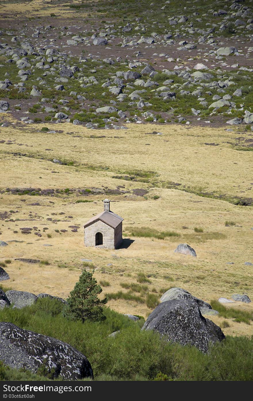 A small chapel in the Estrela Mountain, Portugal