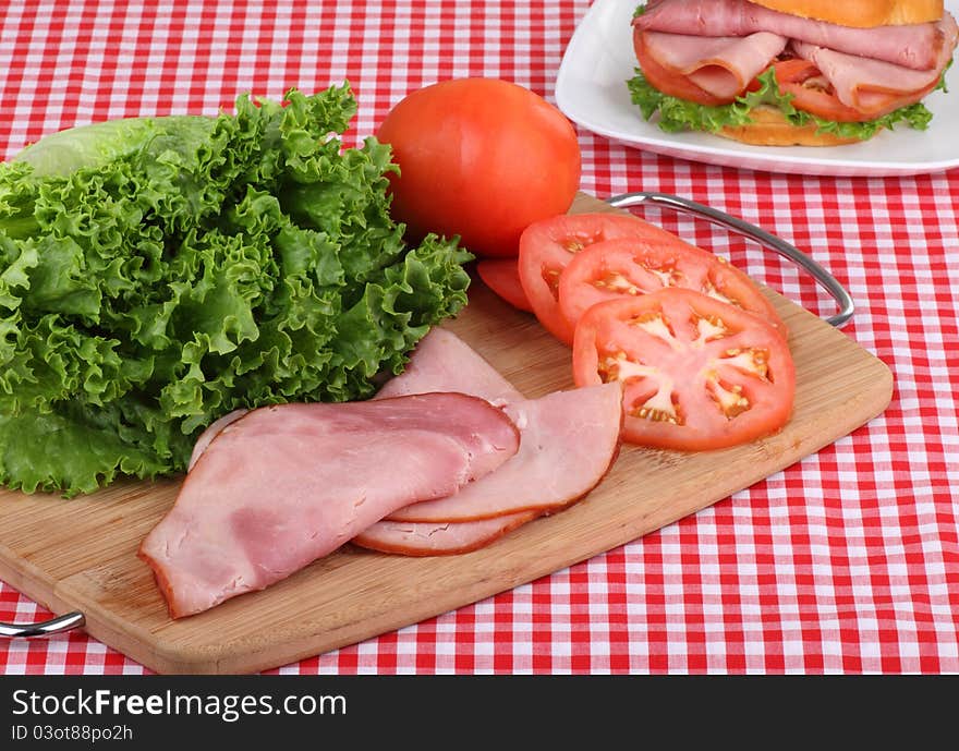 Ham Sandwich Preparation