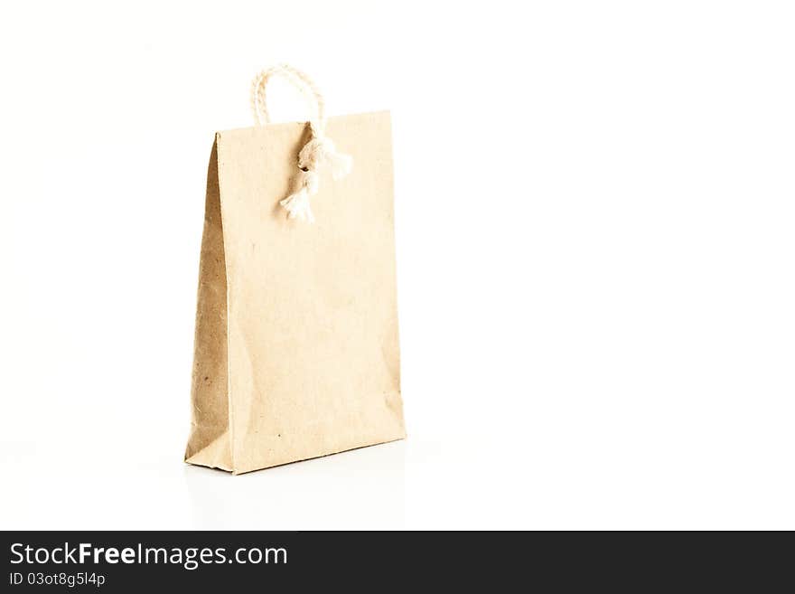 Recyclable Paper Bag Isolated