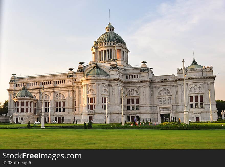 The marble grand palace in Thailand. The marble grand palace in Thailand