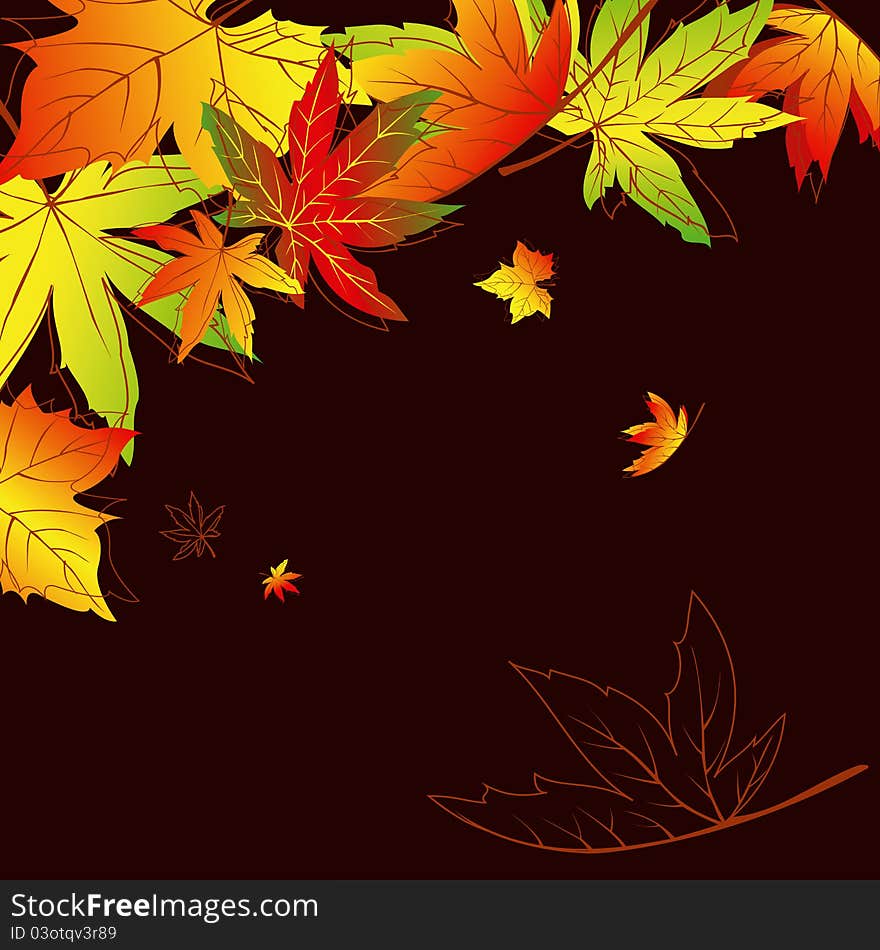 Abstract colorful autumn leaves background. Abstract colorful autumn leaves background