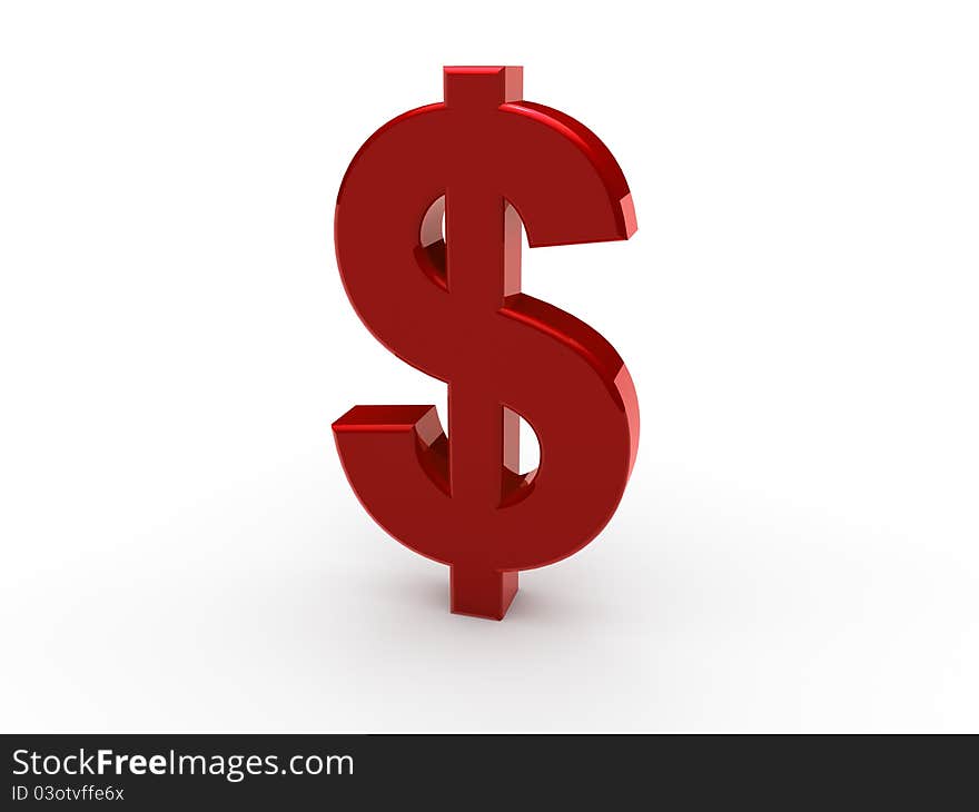 3d dollar red money business currency finance