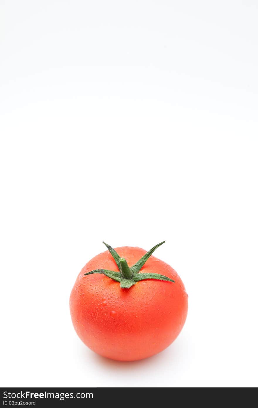 Fresh tomato with white background