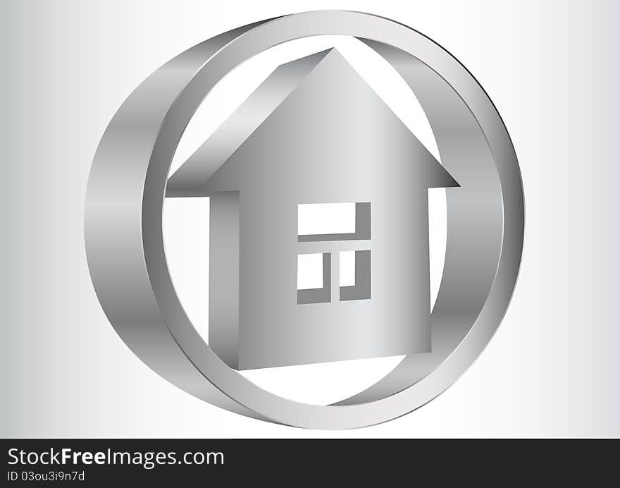 Image of metal house sign