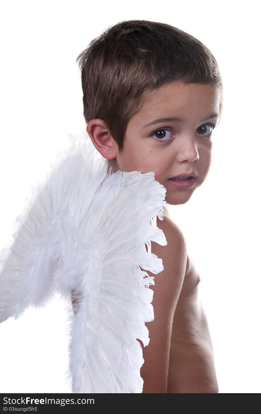 Adorable child with angel wings. Adorable child with angel wings