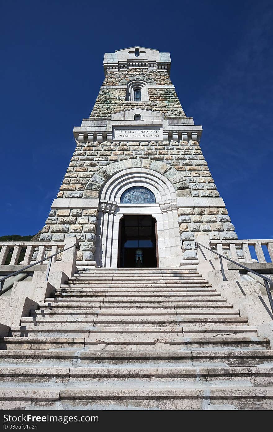 Italian war memorial for the first global war. Inside mortal remains of 17.000 soldiers