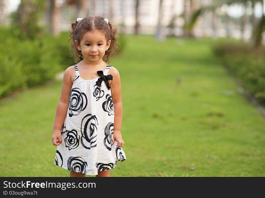 Cute toddler in the park