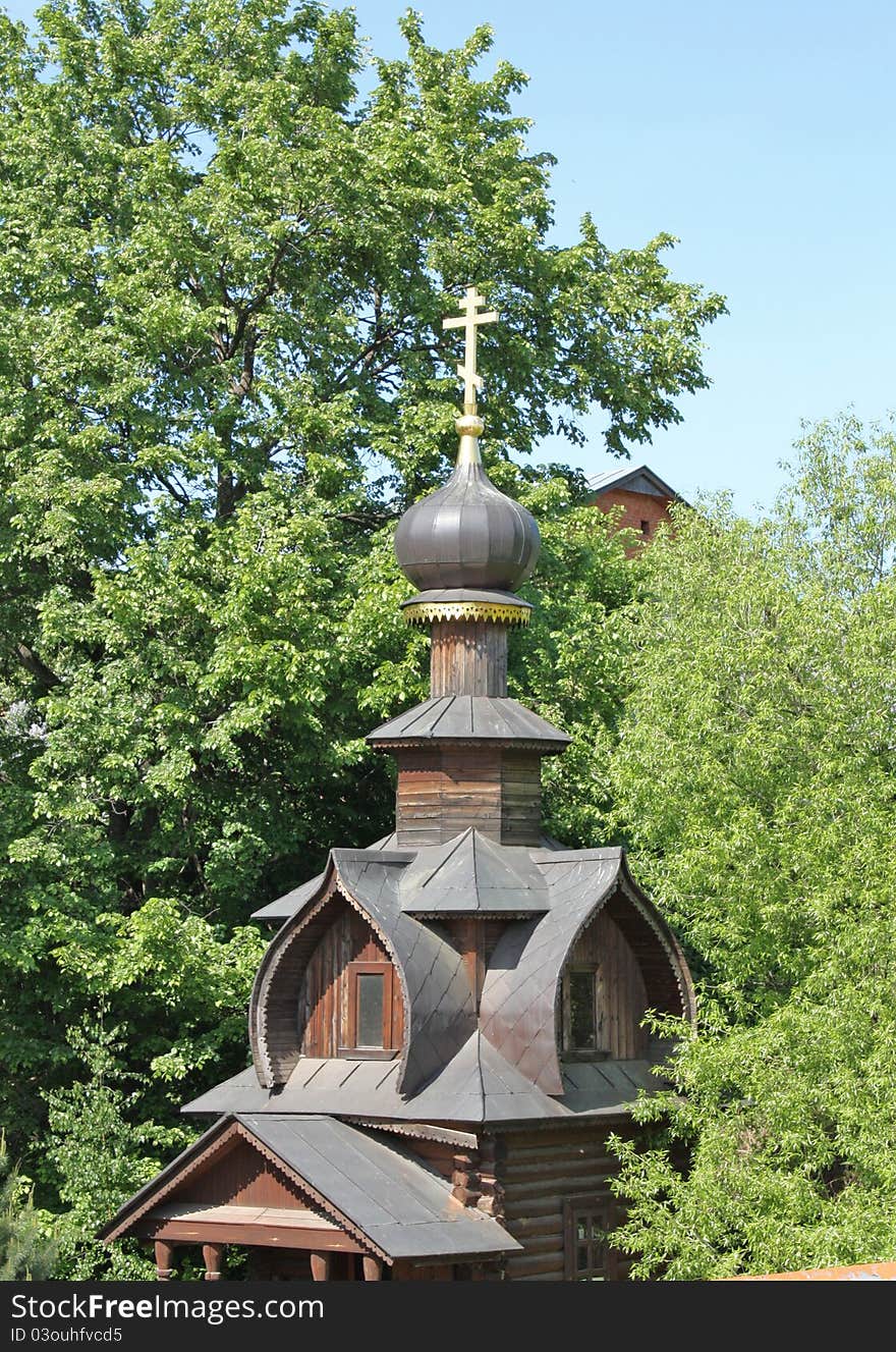 The wooden chapel at the source of Sava Storozhevsky in Sergiev Posad