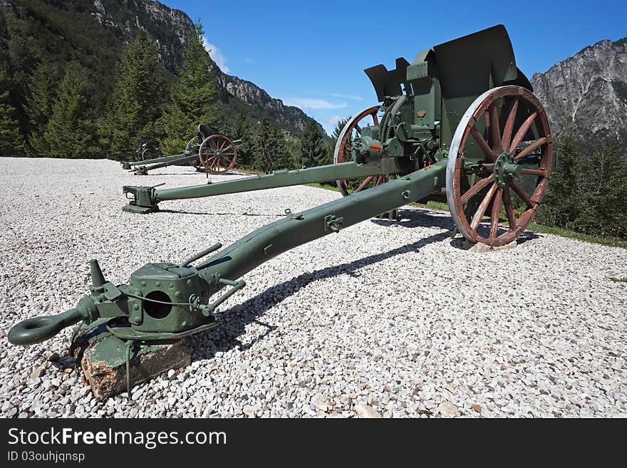 Italian cannon of the first global war