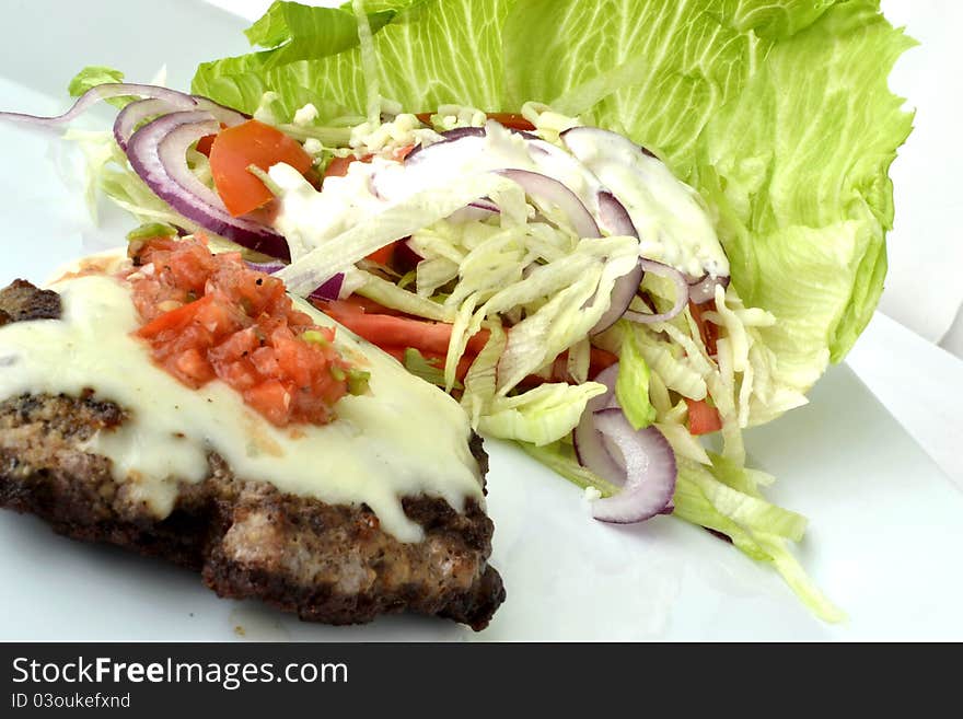 Salsa Cheeseburger/Salad