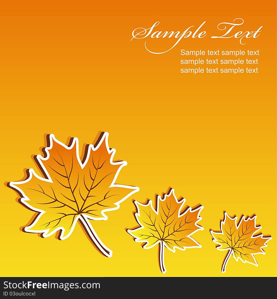 Abstract maple autumn background with space for text, vector illustration. Element for design. Abstract maple autumn background with space for text, vector illustration. Element for design.