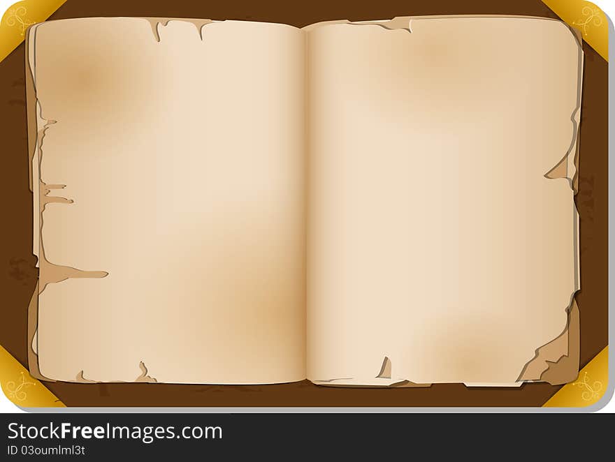 Vector antique book with space for your text