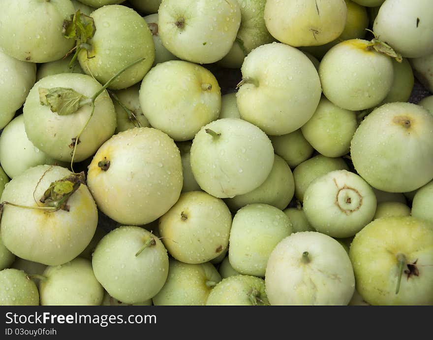 Melon piled on the market. Melon piled on the market