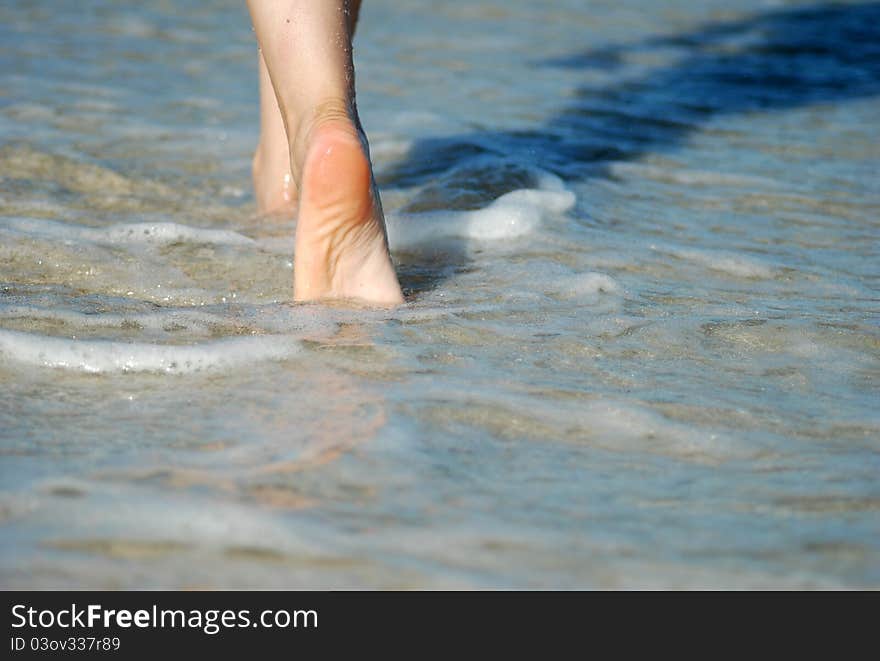 Legs and ocean