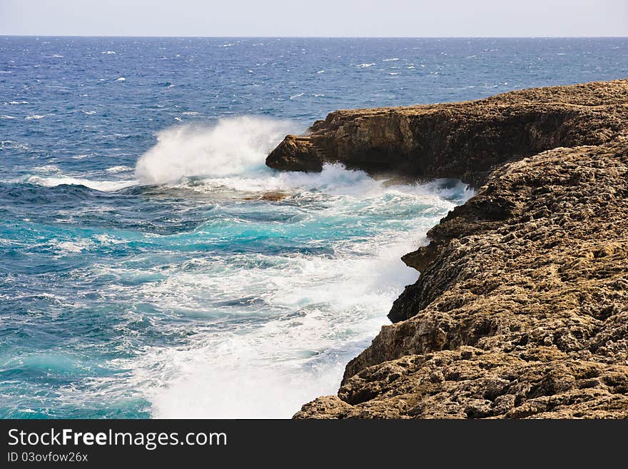 Rock and waves