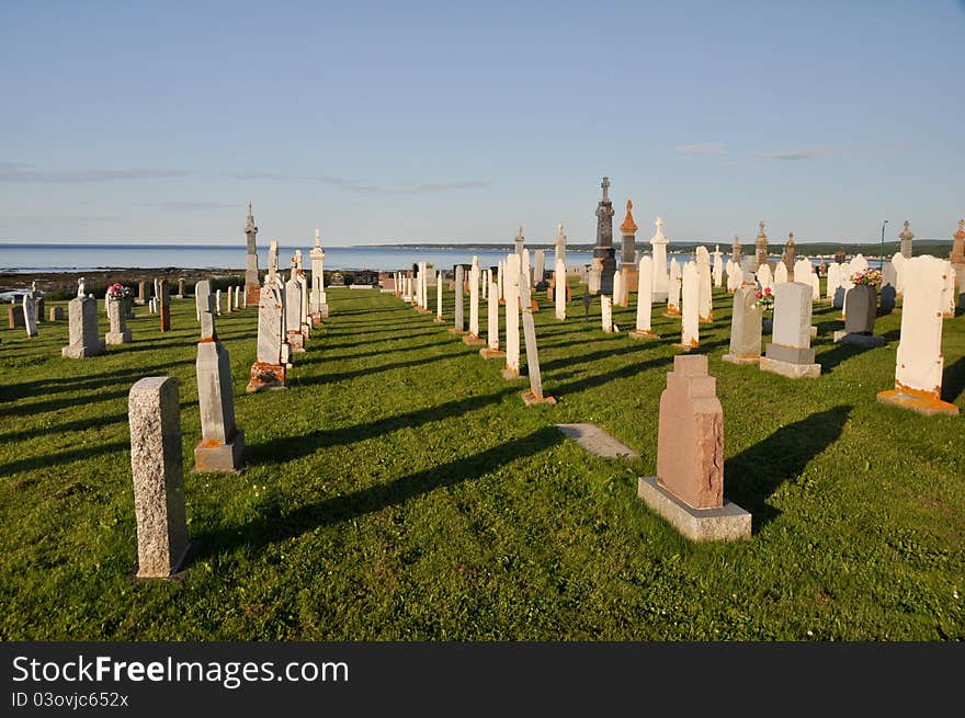 Graves in a Catholic cemetery