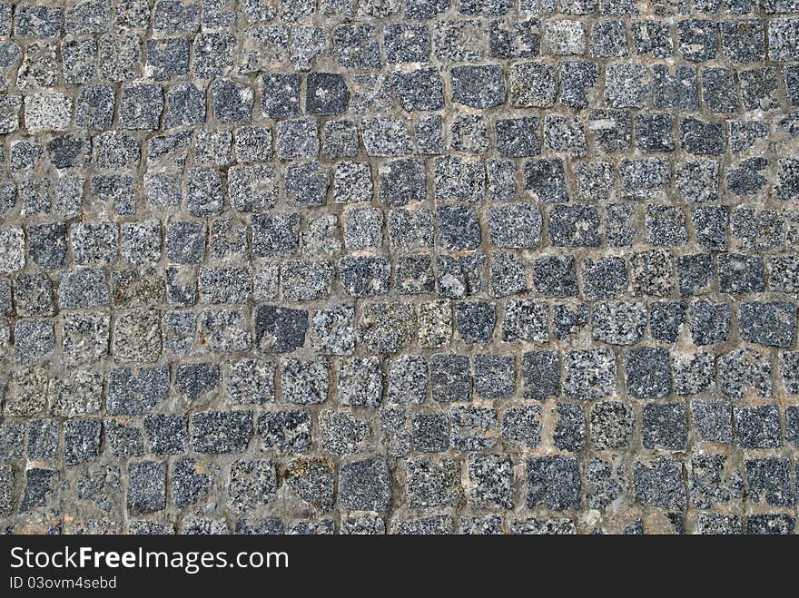 Detail on grey stone (granite) path useful for background. Detail on grey stone (granite) path useful for background.