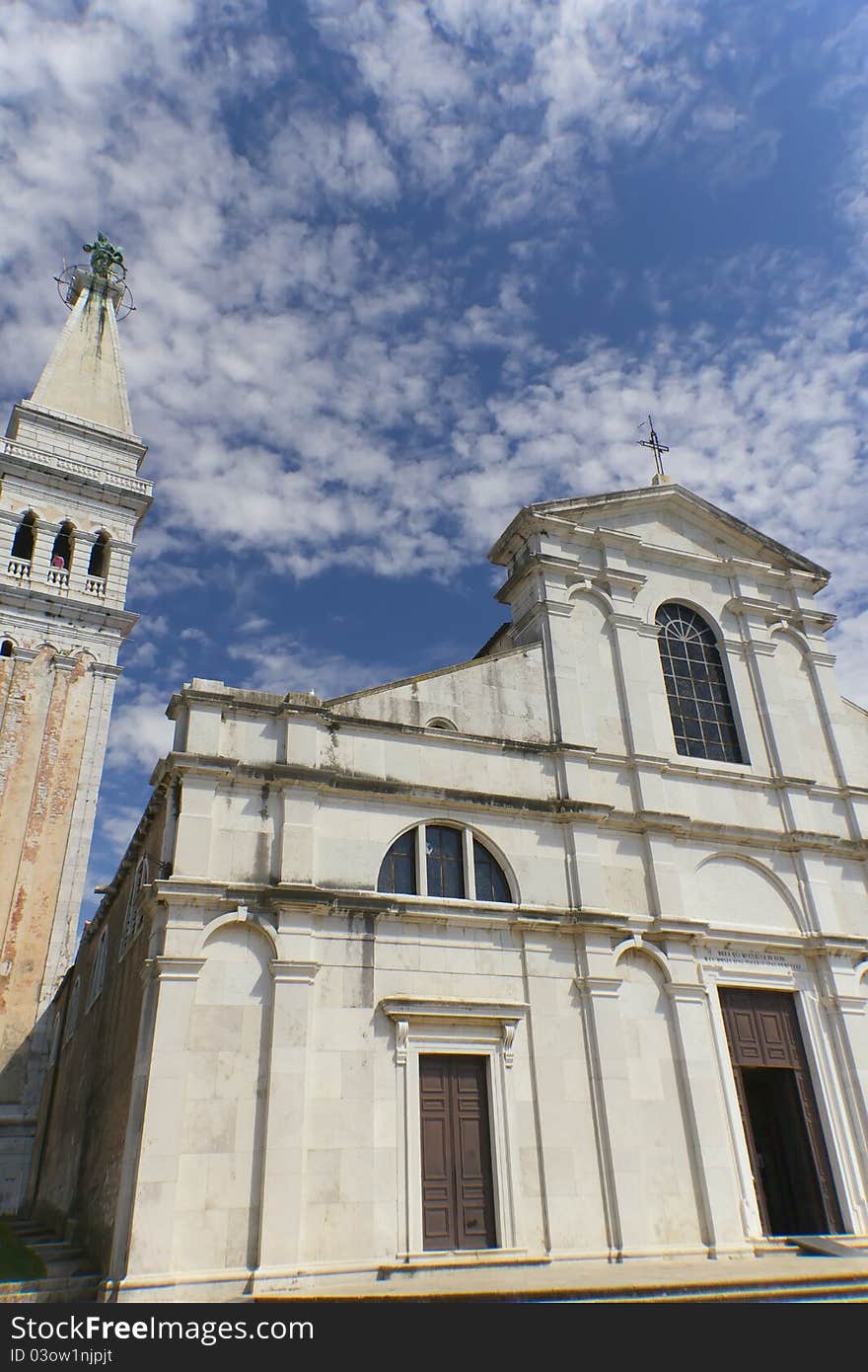 The church of S. Eufemia in the Old Town of Rovinj (Croatia, Europe). The church of S. Eufemia in the Old Town of Rovinj (Croatia, Europe)