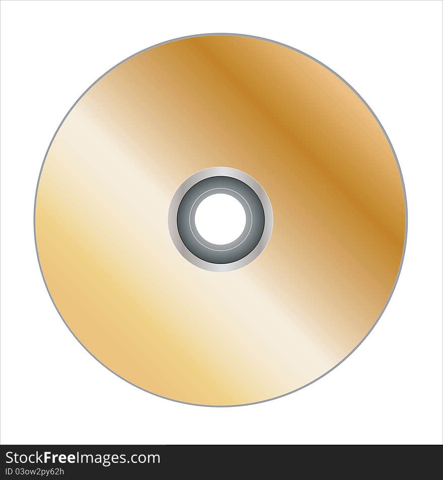 Colored dvd disc on white background. Colored dvd disc on white background