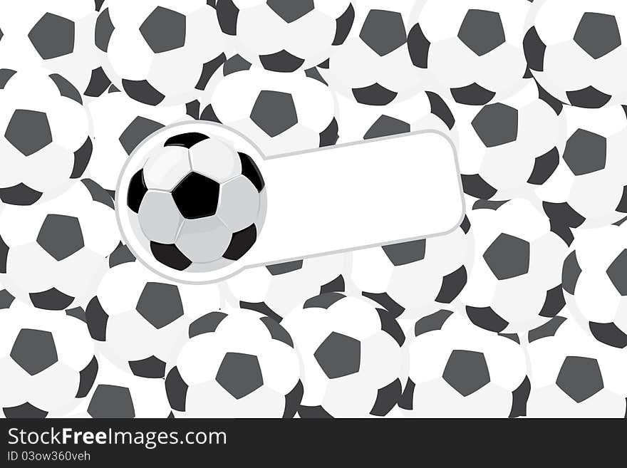 Football background (some balls with place for text). Football background (some balls with place for text)