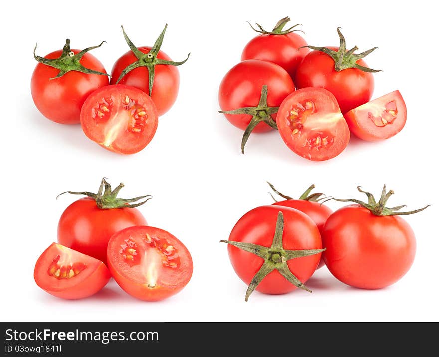 Fresh tomatoes set