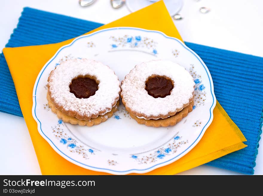 Hungarian cookies with jam