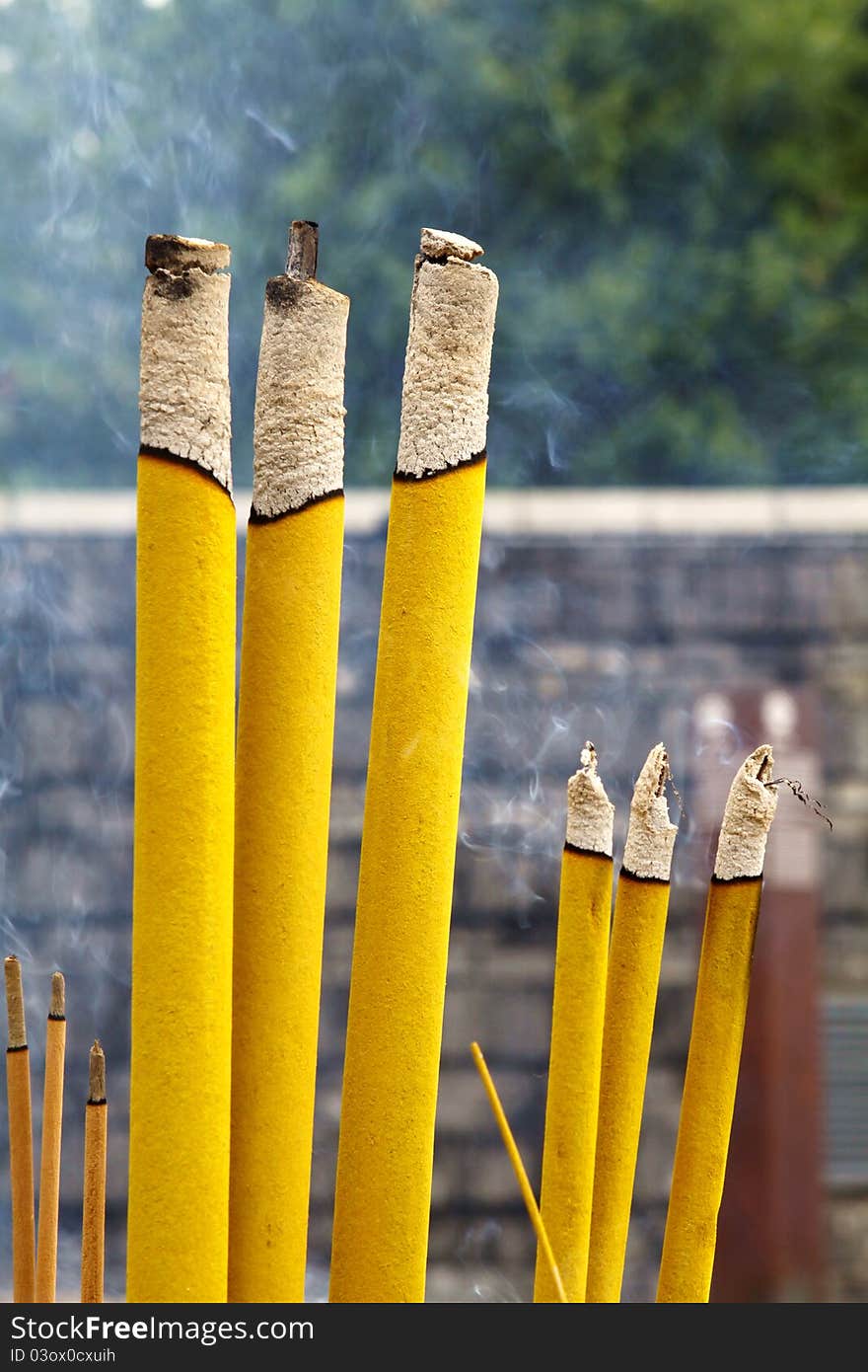 Incense coil in a Chinese temple