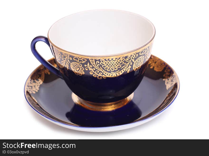 Color photo of white tea cup